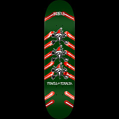 Powell Peralta Holiday '25 Rat Bones Green / Red Foil Skateboard Deck - Shape 245 - K21 - 8.75