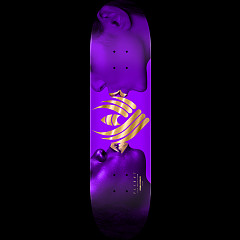 Powell Peralta Kiss FLIGHT Purple/Gold Foil Skateboard Deck - 8.38" K26