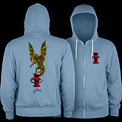 Powell Peralta Andy Anderson Hydrant Lightweight Zip Hoodie Misty Blue