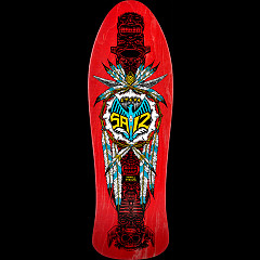 Powell Peralta Steve Saiz Totem Reissue Skateboard Deck Red Veneer - 10 x 30.81
