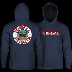 Powell Peralta Supreme Hooded Sweatshirt Mid Weight Navy