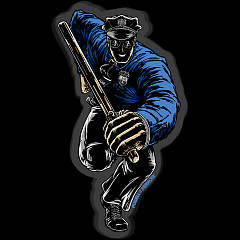 Powell Peralta Chris Senn Cop Sticker 10 pack