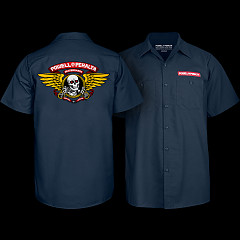 Powell Peralta Work Shirt Winged Ripper Navy