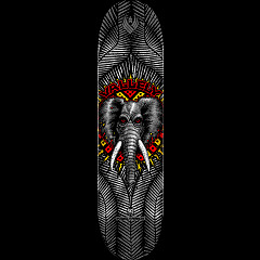 Powell Peralta FLIGHT Mike Vallely Elephant Silver Foil Skateboard Deck - 8.63" K26