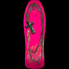 Powell Peralta Ray Underhill Cross Reissue Skateboard Deck Pink/Gold Foil - 9.9 x 31.5