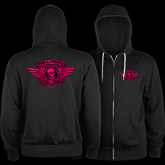 Powell Peralta Winged Ripper Lightweight Zip Hoodie Blacklight