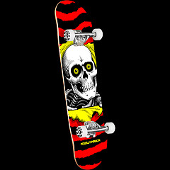 Powell Peralta Ripper Birch Complete Skateboard Red/Yellow - 7.75 X 31.08