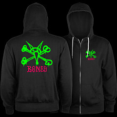 Powell Peralta Rat Bones Zip Hoodie Lightweight