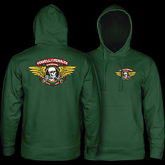 Powell Peralta Winged Ripper Hooded Sweatshirt Mid Weight Alpine Green