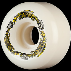 Powell Peralta Dragons 95A - Ratbone II Symmetrical Shape - Narrow Ride Patch - 58mm x 33mm 95A Ratbone II Skateboard Wheels 4pk
