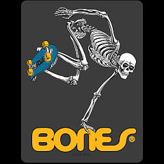 Powell Peralta Skateboarding Skeleton Sticker Clear 4" Single