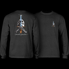 Powell Peralta Skull & Sword L/S Shirt Dark Heather