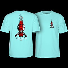 Powell Peralta Skull & Nunchucks Bruce Lee Collab T-shirt - Celadon