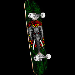 Powell Peralta Mike Vallely Elephant Birch Complete Skateboard Green - 7.5 x 30.7