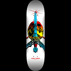 Powell Peralta Skull & Sword Skateboard Deck Yellow Fade / White - Shape 243 - 8.25 x 31.95