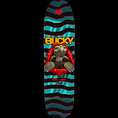 Powell Peralta Pro Bucky Lasek Tortoise FLIGHT® Turquoise Foil Skateboard Deck - 8.62 x 32.2