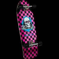 Powell Peralta OG Checker Ripper Skateboard Assembly - Pink Foil -10.0 x 30
