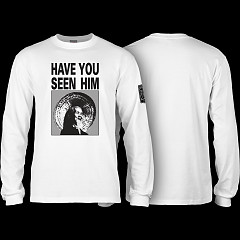 Powell Peralta Animal Chin L/S Shirt White