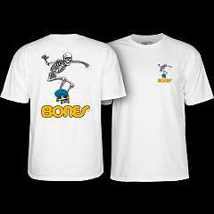 Powell Peralta Skateboard Skeleton 2 T-Shirt White