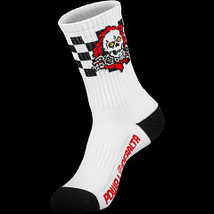 Powell Peralta Ripper Cotton Socks Checker Stripes Red/Black