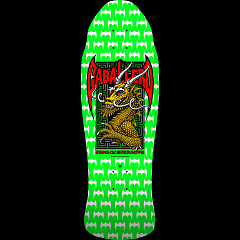 Powell Peralta Steve Caballero Street Reissue Skateboard Deck Green/White - 9.625 x 29.75