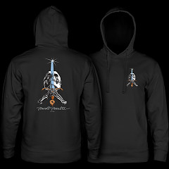 Powell Peralta Skull & Sword Midweight Hooded Sweatshirt - Black