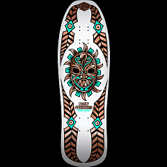 Powell Peralta Nicky Guerrero Mask Skateboard Deck White / Coper Foil - 10 x 31.75