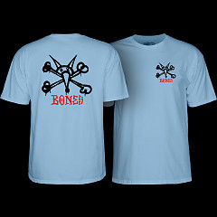 Powell Peralta Youth Rat Bones T-shirt Carolina Blue