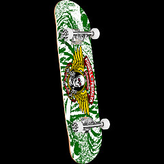 Powell Peralta Winged Ripper Birch Skateboard Complete Green/White - Shape 239 - 7 x 28