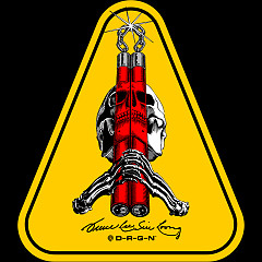 Powell Peralta Skull & Nunchucks Bruce Lee Collab Sticker (Single)