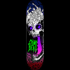 Powell Peralta Pro Isamu Yamamoto Skull '2' Skateboard Deck - Shape 242 - 8 x 31.45 - K26