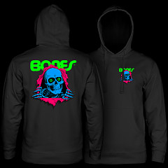 Powell Peralta Ripper Hooded Sweatshirt Mid Weight Blacklight Black