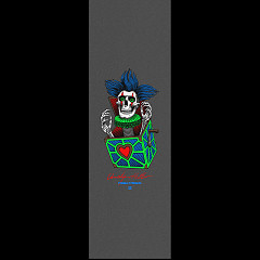 Powell Peralta Chris Hiett Skull CLEAR GripTape Sheet - 10.5 x 33