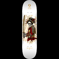 Powell Peralta Pro Sakura Yosozumi Onna-Bugeisha White / Gold Foil - MINI Maple Skateboard Deck Shape 325 - 7.5 x 29.8