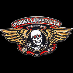 Powell Peralta Winged Ripper Lapel Pin Red / Metallic Gold
