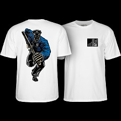 Powell Peralta Chris Senn Police T-Shirt White