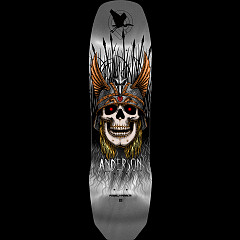 Powell Peralta Pro Andy Anderson Heron 7-Ply Maple Skateboard Deck Silver Foil - 8.45 x 31.8