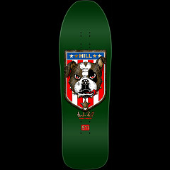 Powell Peralta Frankie Hill Bulldog Reissue Skateboard Deck Green / Gold Foil - 10 x 31.5