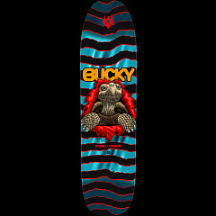Powell Peralta Pro Bucky Lasek Tortoise FLIGHT® Turquoise Foil Skateboard Deck - 8.62 x 32.2