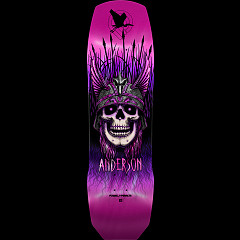 Powell Peralta Pro Andy Anderson Heron 7-Ply Maple Skateboard Deck Pink Foil - 9.13 x 32.8