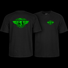 Powell Peralta Winged Ripper T-Shirt Green Blacklight Black