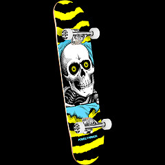 Powell Peralta Ripper Birch Complete Skateboard Yellow/Blue - 7 x 28