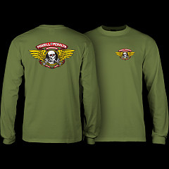Powell Peralta Winged Ripper L/S Shirt Military Green