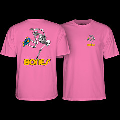 Powell Peralta Skateboard Skeleton T-Shirt Azalea Pink