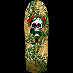 Powell Peralta Mike McGill Skull & Snake Skateboard Deck Green/Gold Foil- 10 x 30.125