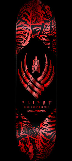 Powell Peralta Skeleton Red Foil FLIGHT Skateboard Deck - 8.38" K26