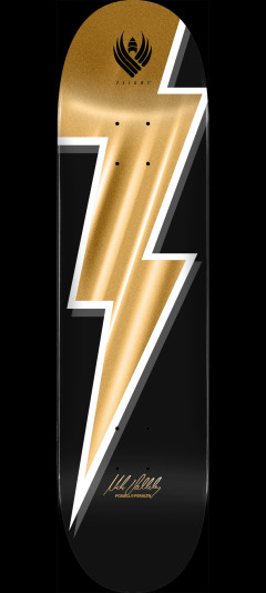 Powell Peralta Mike Vallely Lightning Bolt FLIGHT Skateboard Deck Gold Foil - 8.75 x 32.33