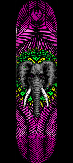 Powell Peralta FLIGHT Mike Vallely Elephant Pink Foil Skateboard Deck - 8.38" K26