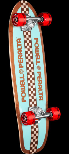 Powell Peralta Sidewalk Surfer Retro Checker Birch Cruiser Complete Skateboard - 8.37 x 28.20