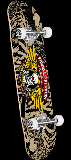 Powell Peralta Winged Ripper Birch Complete Skateboard Khaki/Black - 8 X 31.45